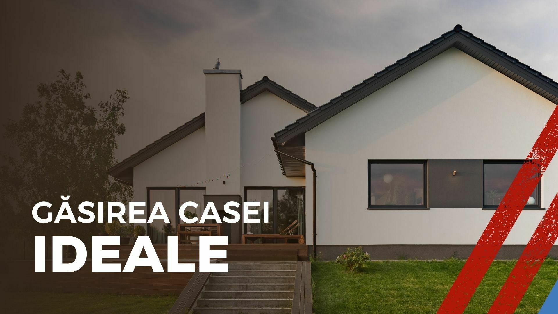 Imagine cu o casă și textul găsirea casei ideale