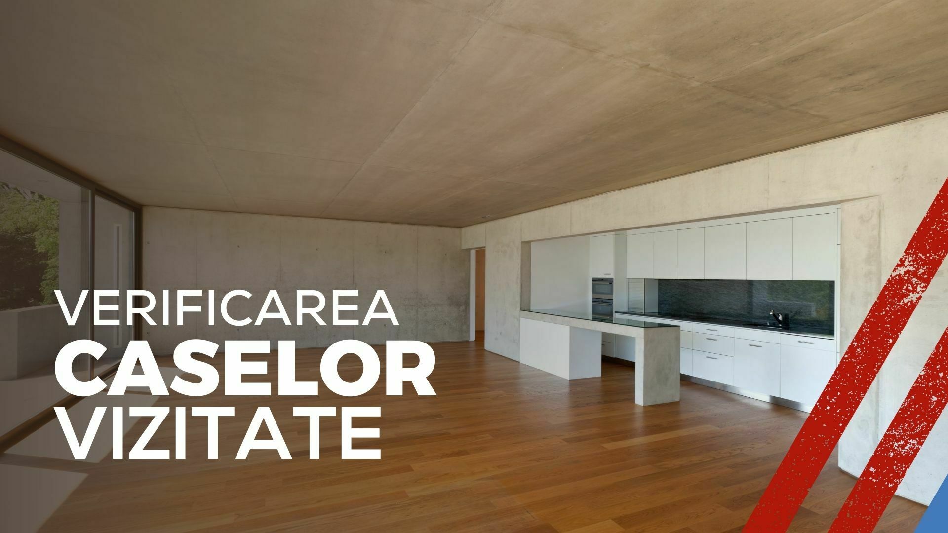 Imagine cu interiorul unei case și textul verificarea caselor vizitate