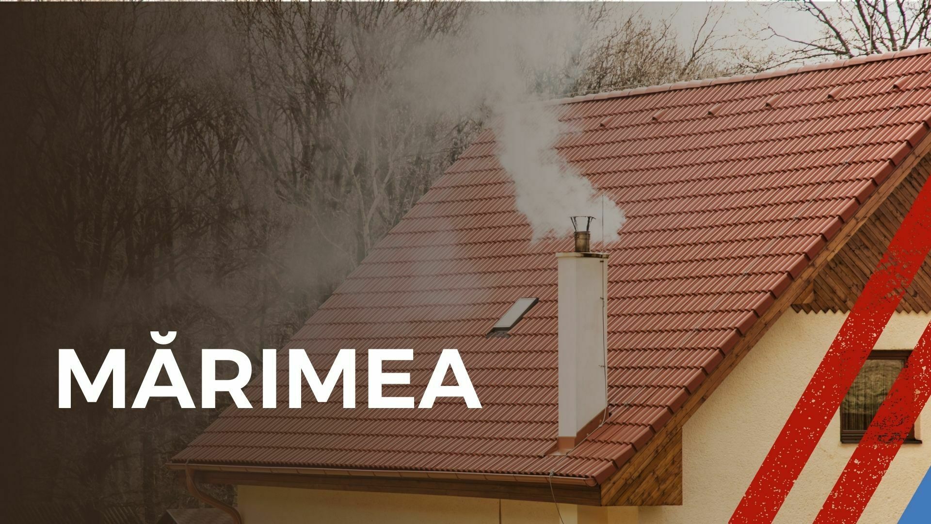 Imagine cu un coș de fum și textul mărimea