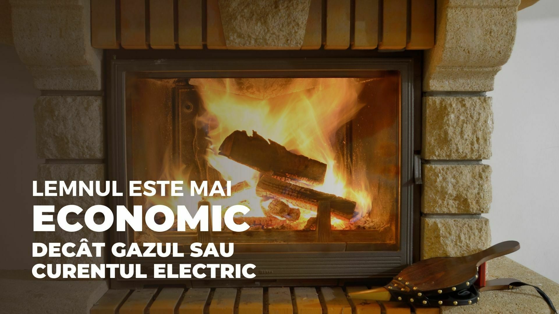Imagine cu textul focul este mai economic decât gazul sau curentul electric