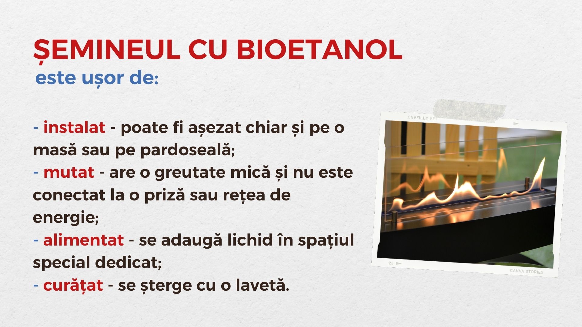 șemineu cu bioetanol